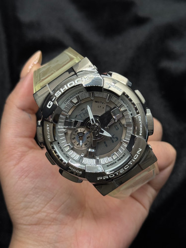 کمیاب ترین ساعت جیشاک مدل ga110 قاب استیل بند چریکی