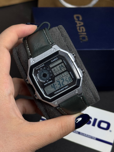 ساعت دیجیتالی کاسیو جهان نما چرمی